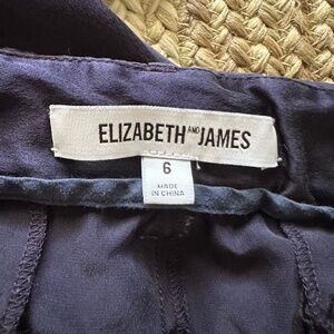 Elizabeth and James navy silk pants size 6